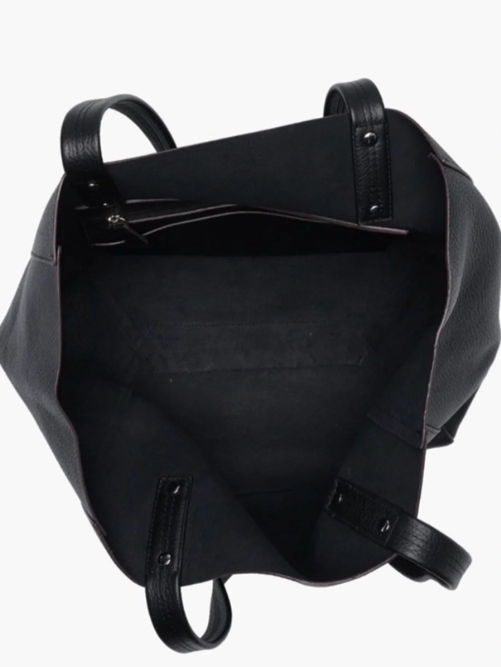 Aimee Kestenberg Manifest Tote Black Pebbled Leather Silver Hardware EUC